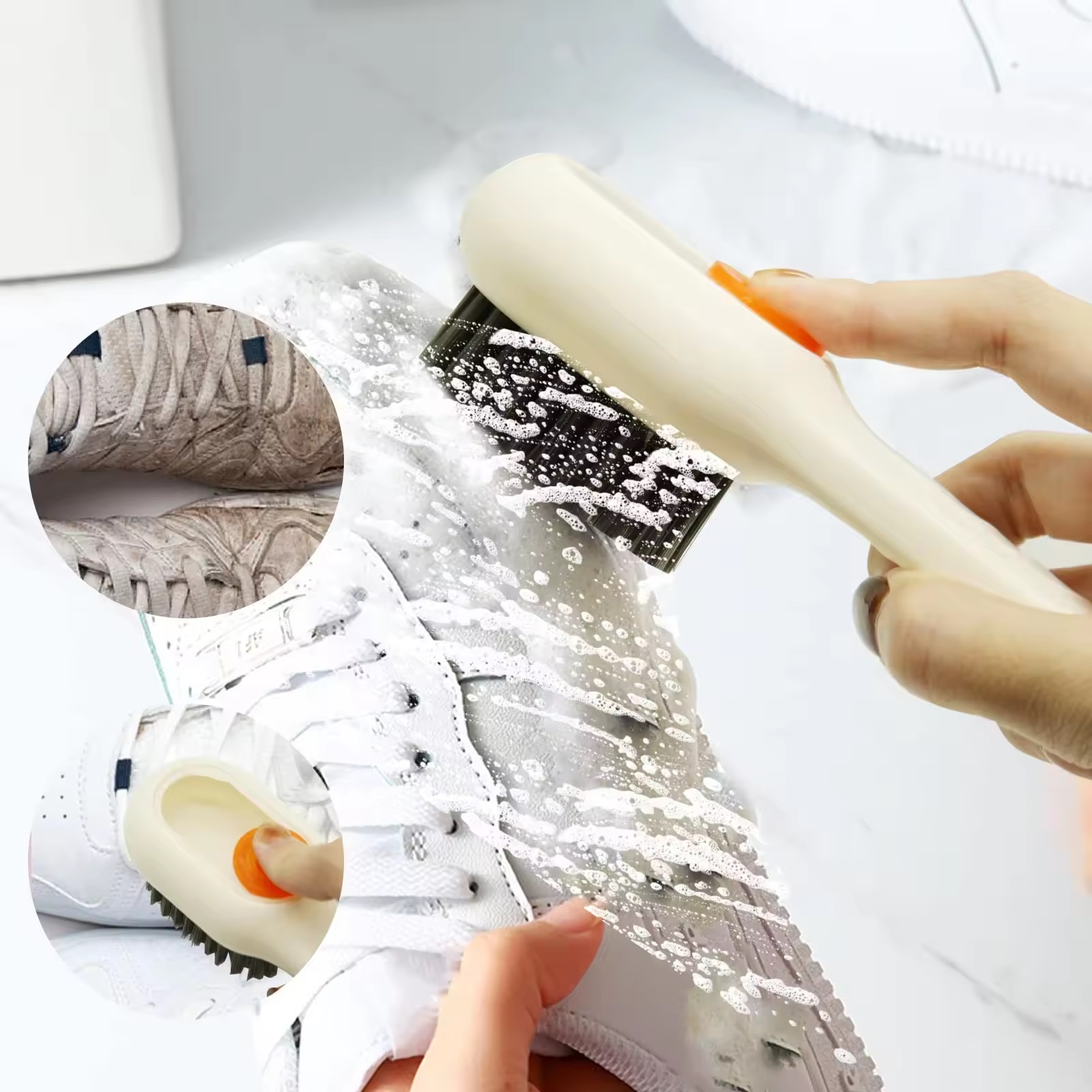 Miniatura 3 de Cepillo zapatos con dispensador jabon